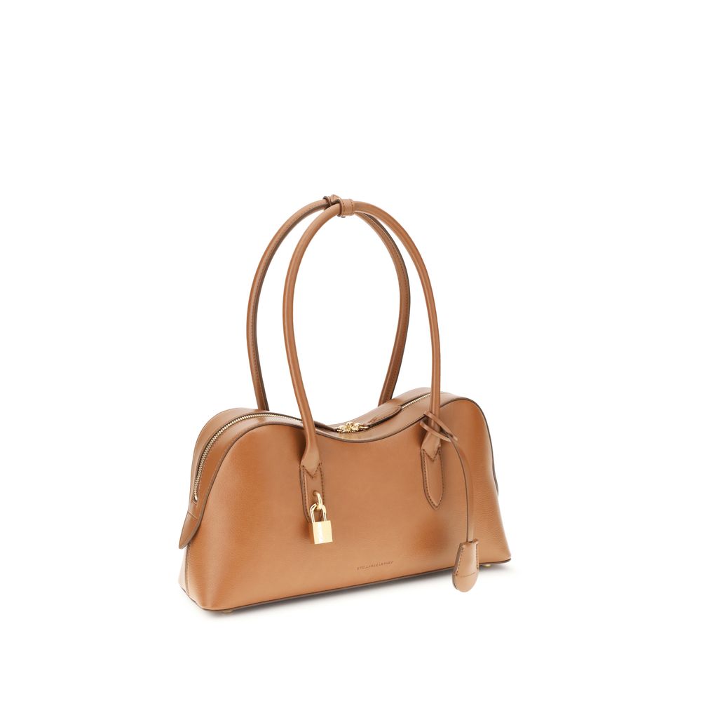 Stella McCartney Beigefarbene Schultertasche aus Nylon